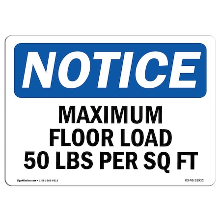 OSHA Notice, 18 Height, Aluminum